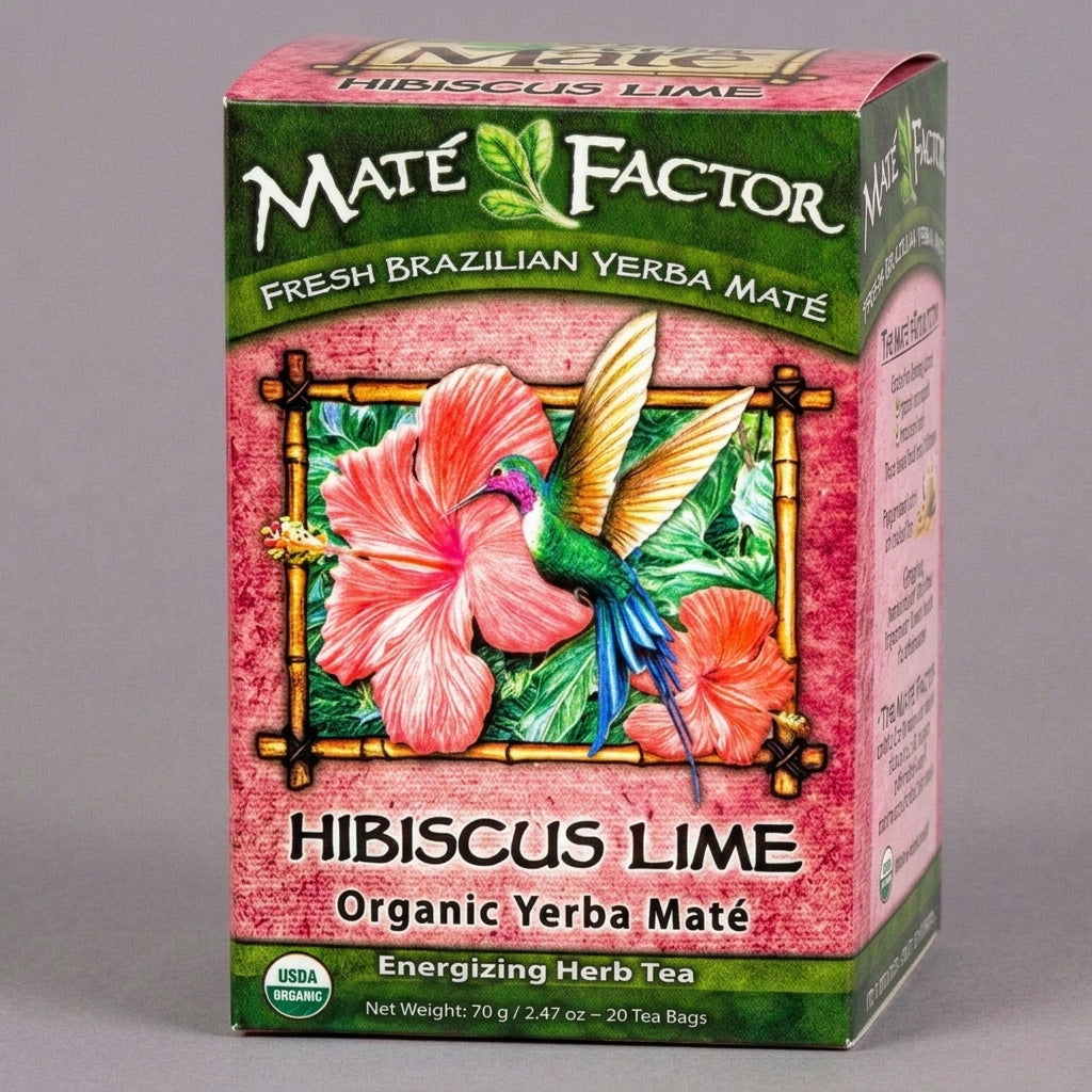 Hibiscus Lime — Økologisk yerba maté